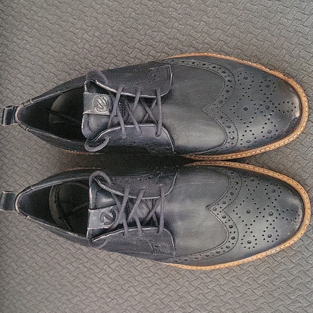 ECCO Men's ST.1 Hybrid Brogue Wingtip Derby Sneakers Navy SZ 8